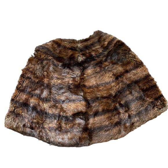 Vintage Authentic SILVERMAN Fur Newport News VA Cape Stole Coat Jacket Brown - Picture 4 of 5